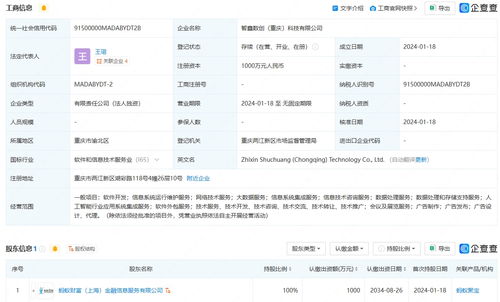 蚂蚁集团在重庆成立科技新公司 含人工智能相关业务